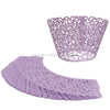 Lilac Filigree Vine Laser Cut Cupcake Wrappers / Cases - 20 pcs