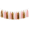 5pcs Tassels Garland Tissue Paper Bunting - Hot Pink