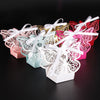 Purple Butterfly Luxury Favour Boxes With Organza Ribbons - 20 pcs