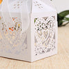 White Love Heart Luxury Favour Boxes With Organza Ribbons - 20 pcs