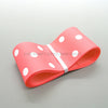 Coral 38mm Polka Dot Grosgrain Ribbon