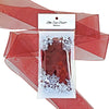 Dark Red Organza Sheer Ribbon