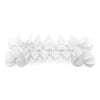 3.6m Four Leaf Clover String Tissue Paper Flower Garland Backdrop - White