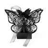 Black Butterfly Luxury Favour Boxes With Organza Ribbons - 20 pcs