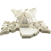 Ivory / Cream Butterfly Luxury Favour Boxes With Organza Ribbons - 20 pcs