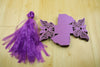 Purple Butterfly Luxury Favour Boxes With Organza Ribbons - 20 pcs