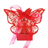 Red Butterfly Luxury Favour Boxes With Organza Ribbons - 20 pcs