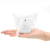 White Butterfly Luxury Favour Boxes With Organza Ribbons - 20 pcs
