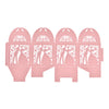 Rose Pink Bride & Groom Luxury Favour Boxes With Organza Ribbons - 20 pcs