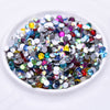 Mixed Colours Premium Glass Crystal Beads Flat Back Rhinestone Diamante - 1440 pcs
