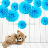 Aqua Tissue Paper Pompoms Flower Ball (Single Pack)