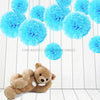 Baby Blue Tissue Paper Pompoms Flower Ball (Single Pack)