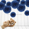 Navy Tissue Paper Pompoms Flower Ball (Single Pack)