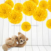 Yellow Gold Tissue Paper Pompoms Flower Ball (Single Pack)