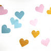 3M Sparkling Heart Shape Paper String Garland Hanging Bunting - Pink Blue Gold