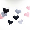 3M Sparkling Heart Shape Paper String Garland Hanging Bunting - Pink Black Silver