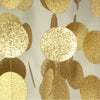 3M Sparkling Circle Disk Paper String Garland Hanging Bunting - Gold Glitter