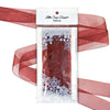 Dark Red Organza Sheer Ribbon