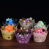 Purple Lace Flower Laser Cut Cupcake Wrappers / Cases - 20 pcs