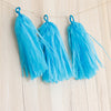 5pcs Tassels Garland Tissue Paper Bunting - Turquoise / Aqua
