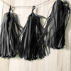 5pcs Tassels Garland Tissue Paper Bunting - Black