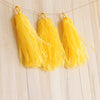 5pcs Tassels Garland Tissue Paper Bunting - Yellow Gold