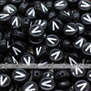 Black Letter Alphabet Coin Beads (100 pcs)