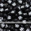 Black Letter Alphabet Coin Beads (100 pcs)