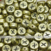 Vintage Gold Letter Alphabet Coin Beads (100 pcs)