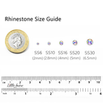 Yellow Gold Hot Fix Crystal Iron On Rhinestones Gems