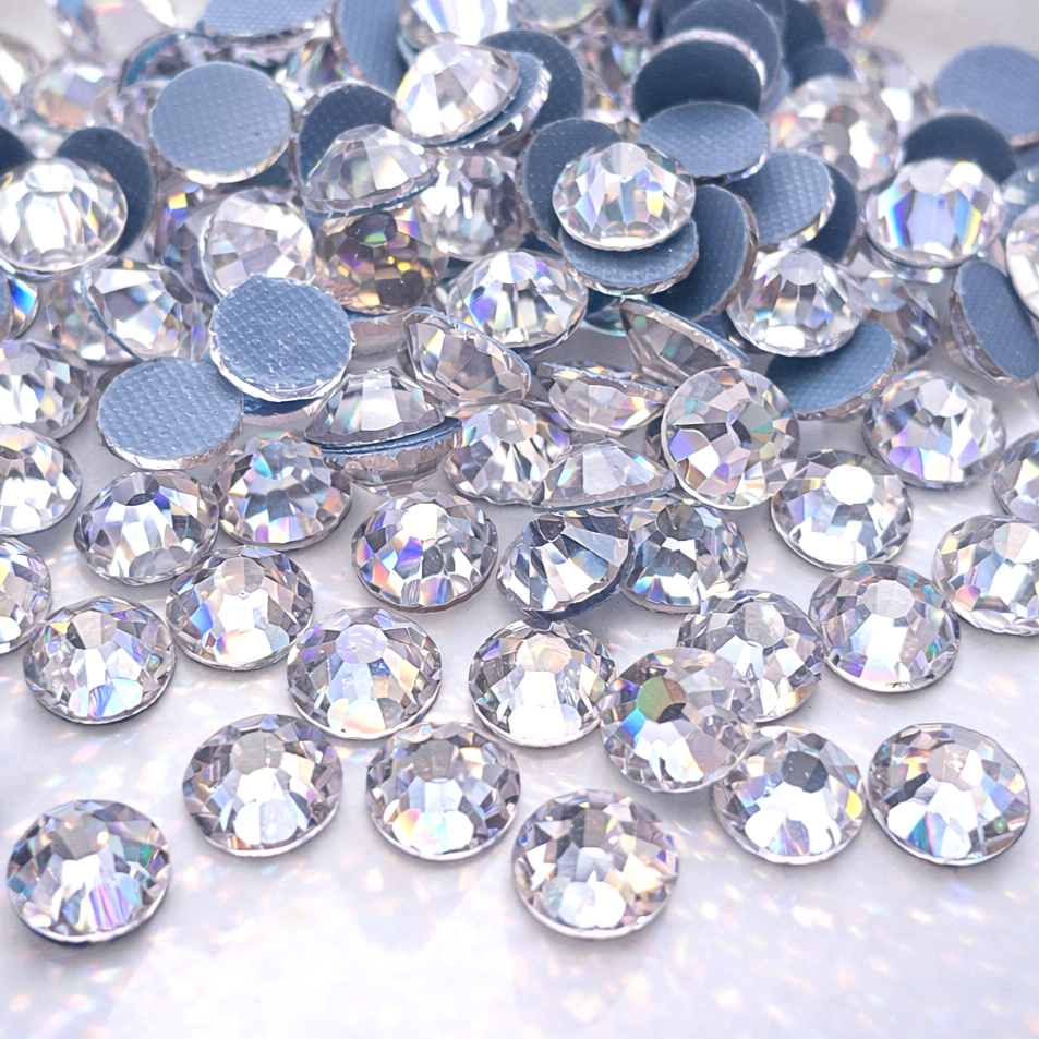 Clear Hot Fix Crystal Iron On Rhinestones Gems