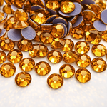 Yellow Gold Hot Fix Crystal Iron On Rhinestones Gems