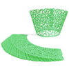 Green Filigree Vine Laser Cut Cupcake Wrappers / Cases - 20 pcs