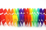 3.6m Four Leaf Clover String Tissue Paper Flower Garland Backdrop - Rainbow Colour