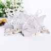Red Butterfly Luxury Favour Boxes With Organza Ribbons - 20 pcs