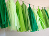 5pcs Tassels Garland Tissue Paper Bunting - Apple Green