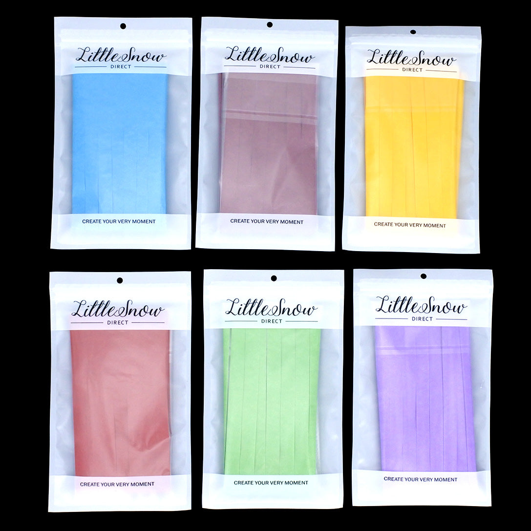 5pcs Tassels Garland Tissue Paper Bunting - Metallic Silver