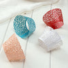Silver Grey Filigree Vine Laser Cut Cupcake Wrappers / Cases - 20 pcs