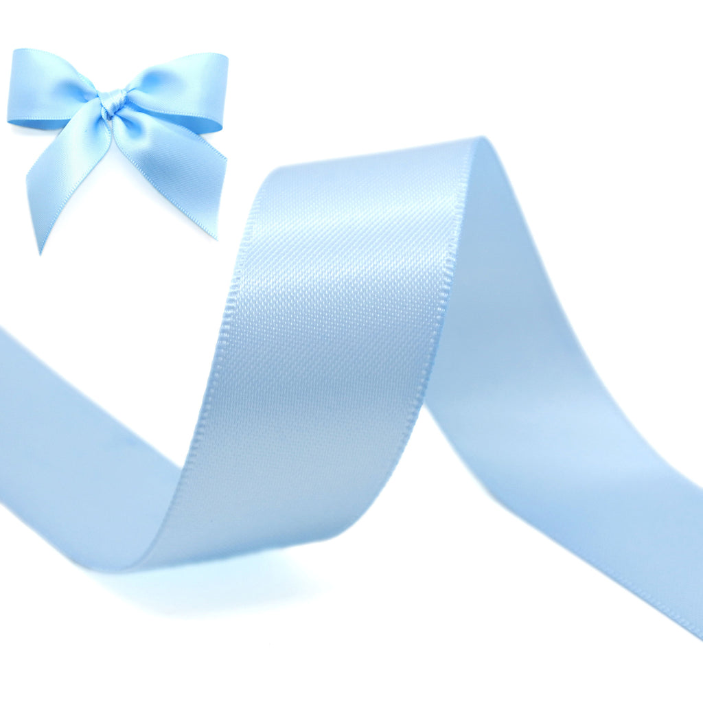 Baby Blue Double Sided Satin Ribbon