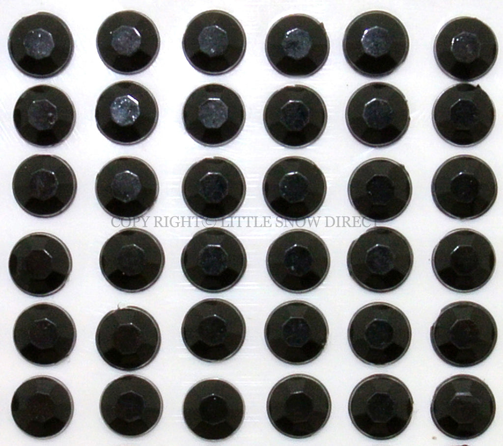 Black Self-Adhesive Stick On Rhinestone Gems (200pcs)