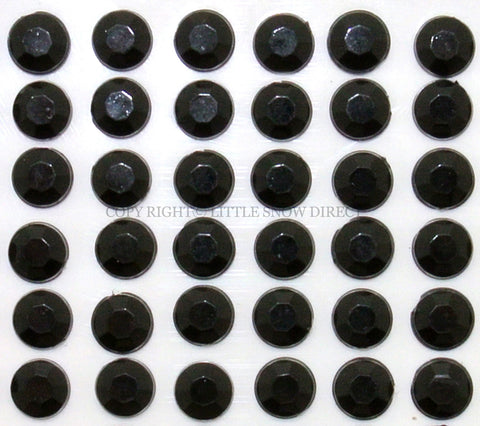 Black Self-Adhesive Stick On Rhinestone Gems (200pcs)