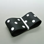 Black 38mm Polka Dot Grosgrain Ribbon