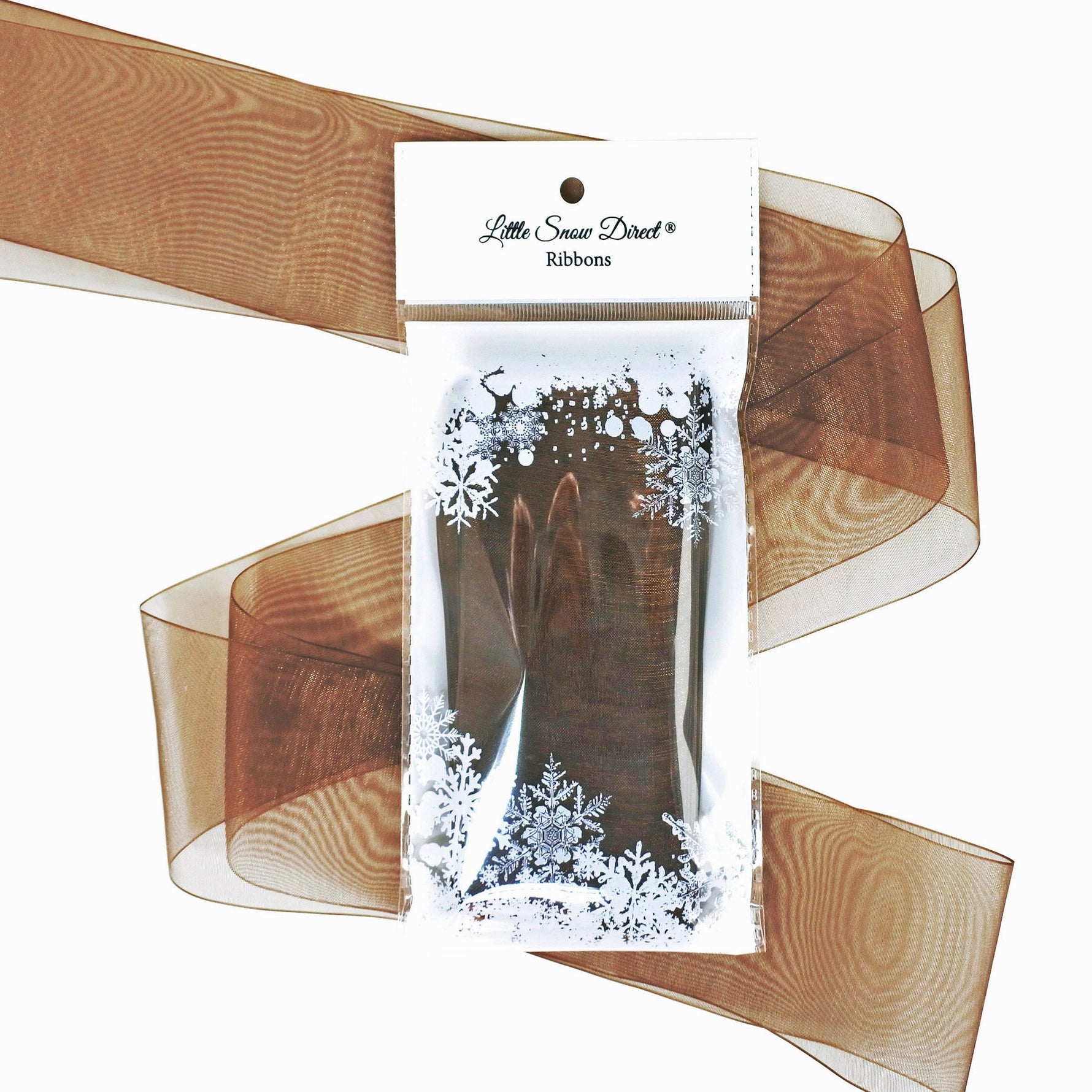 Brown Organza Sheer Ribbon