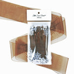 Golden Brown Organza Sheer Ribbon