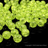 Apple Green Round Glass Crackle Loose Beads - 100 pcs