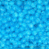 Turquoise Round Glass Crackle Loose Beads - 100 pcs