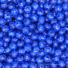 Royal Blue Round Glass Crackle Loose Beads - 100 pcs