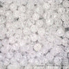 White Round Glass Crackle Loose Beads - 100 pcs