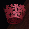 Dark Red Lace Flower Laser Cut Cupcake Wrappers / Cases - 20 pcs