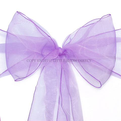 Iris Organza Chair Sash Bows          (Pack of 10)